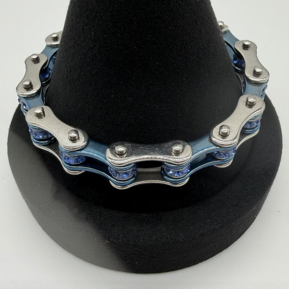ATC LLC Stainless Steel Motorcycle Bike Chain Heavy Link 8" Bracelet Signed